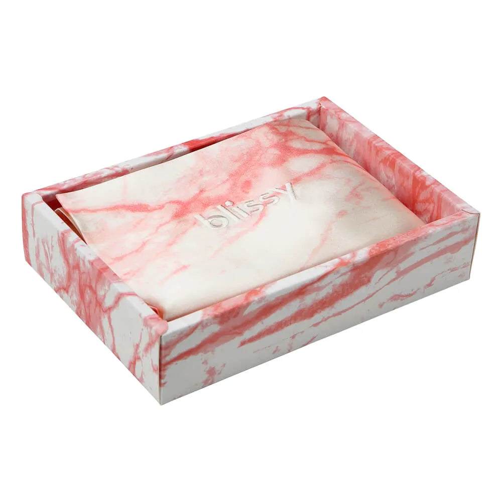 Pillowcase in Rose White Marble, King Size