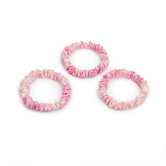 Blissy Skinny Scrunchies in Pink Tie-Dye
