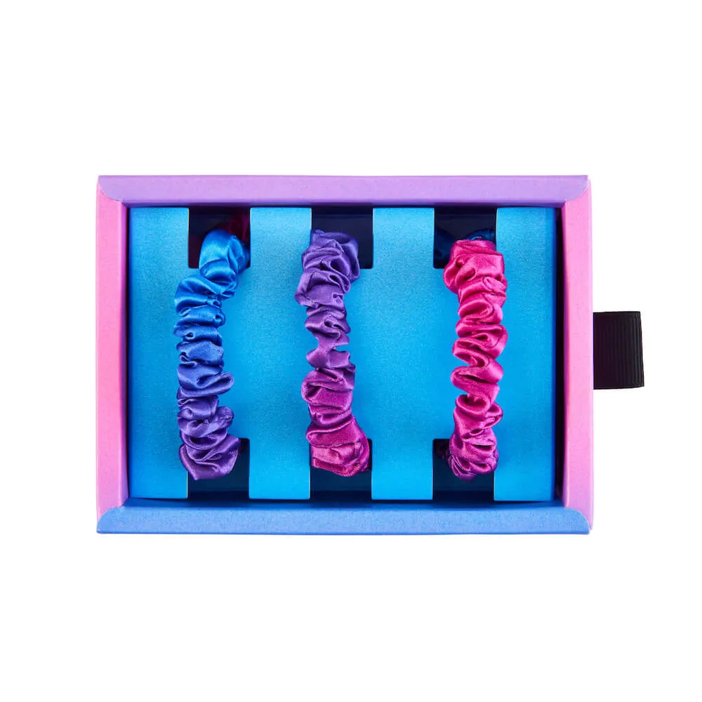 Blissy Skinny Scrunchies in Purple Ombre