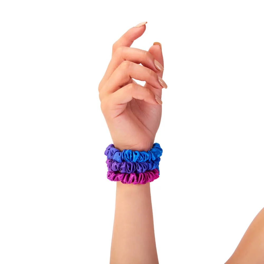 Blissy Skinny Scrunchies in Purple Ombre