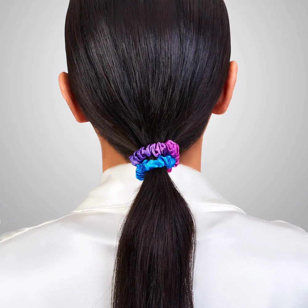 Blissy Skinny Scrunchies in Purple Ombre
