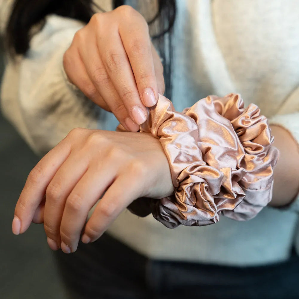 Blissy Rose Gold Scrunchies
