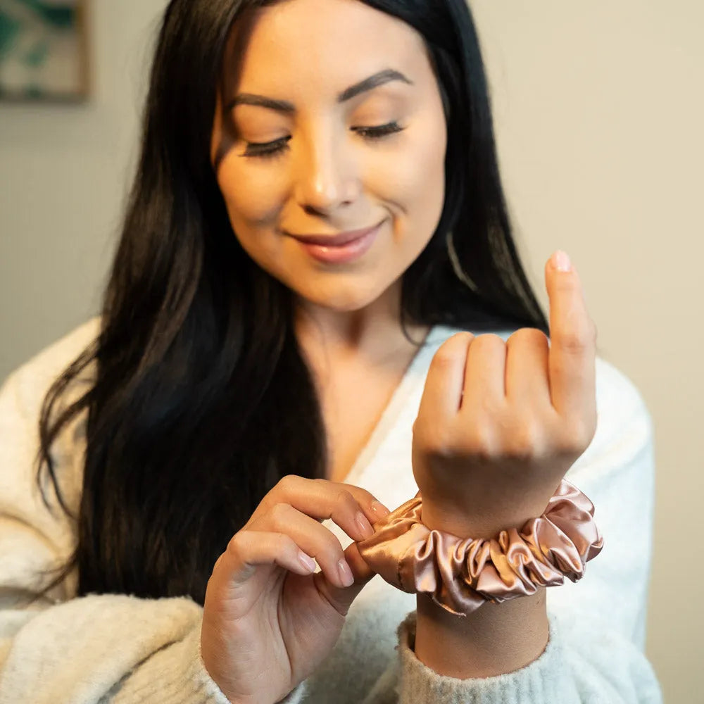 Blissy Rose Gold Scrunchies