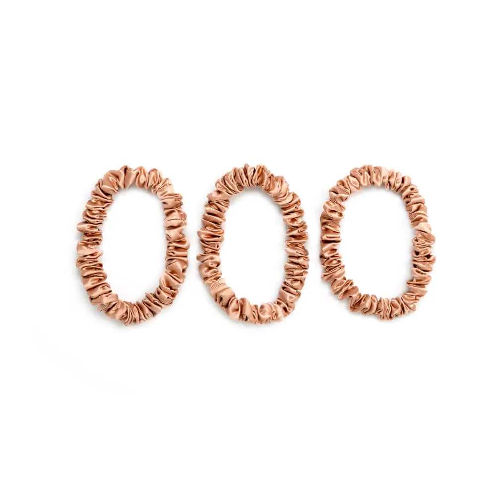 Blissy Skinny Scrunchies in Rose Gold