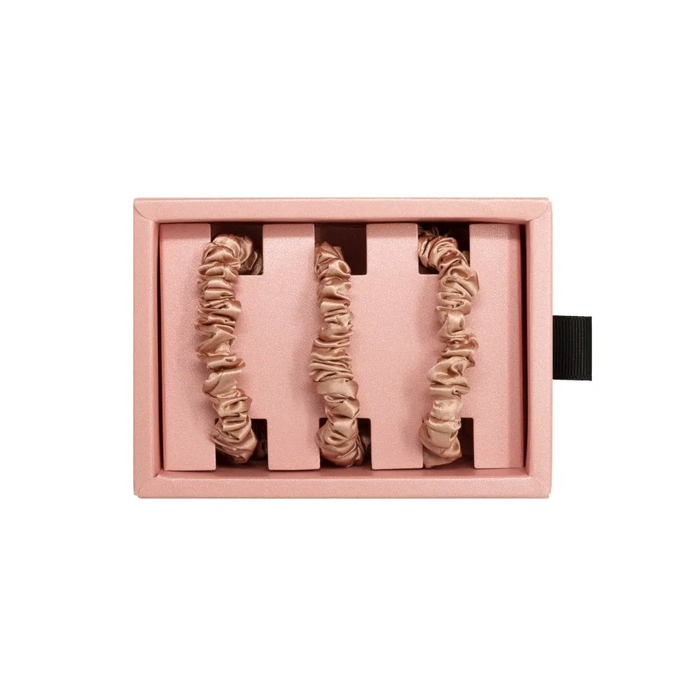 Blissy Skinny Scrunchies in Rose Gold