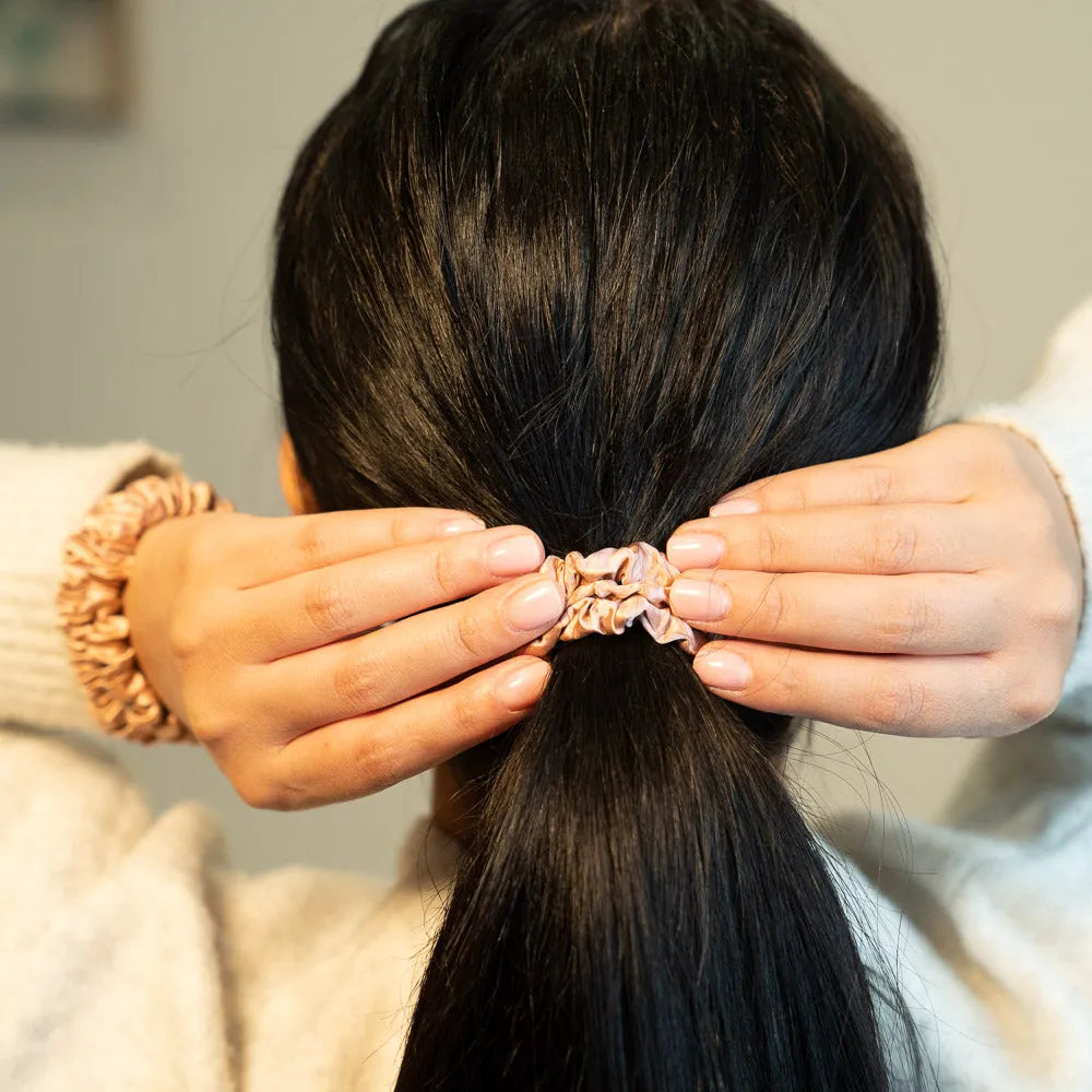 Blissy Skinny Scrunchies in Rose Gold