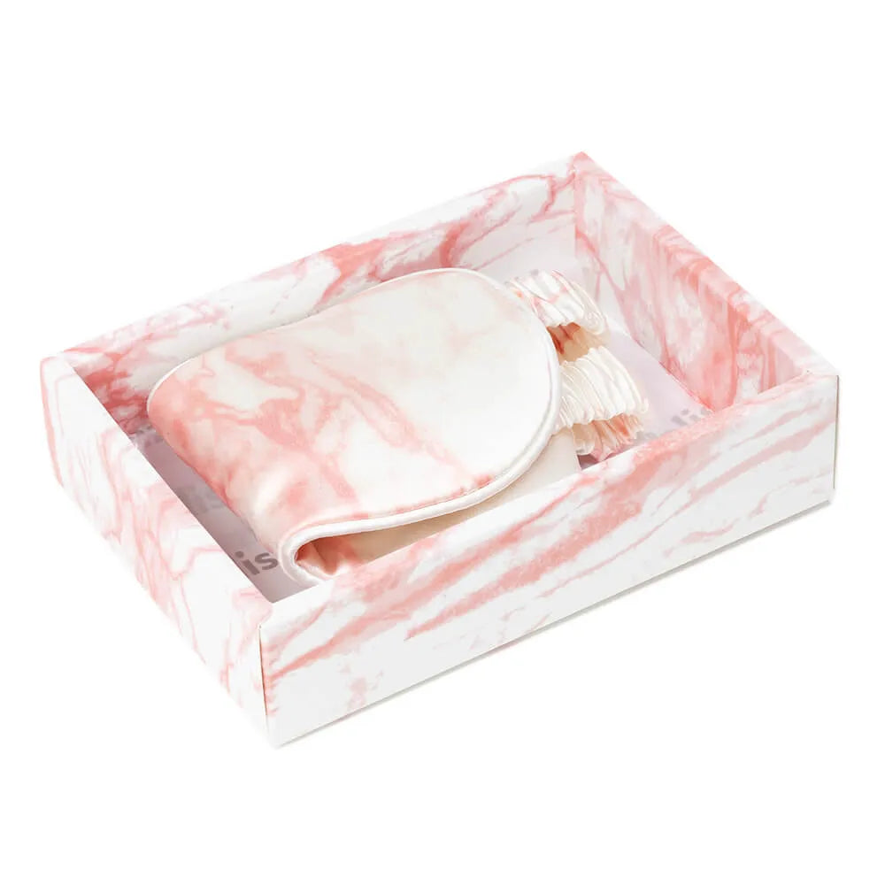 Sleep Mask - Rose White Marble