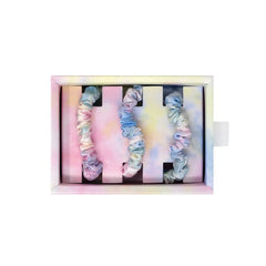 Blissy Skinny Scrunchies in Yellow Tie-Dye
