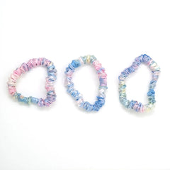 Blissy Skinny Scrunchies in Yellow Tie-Dye