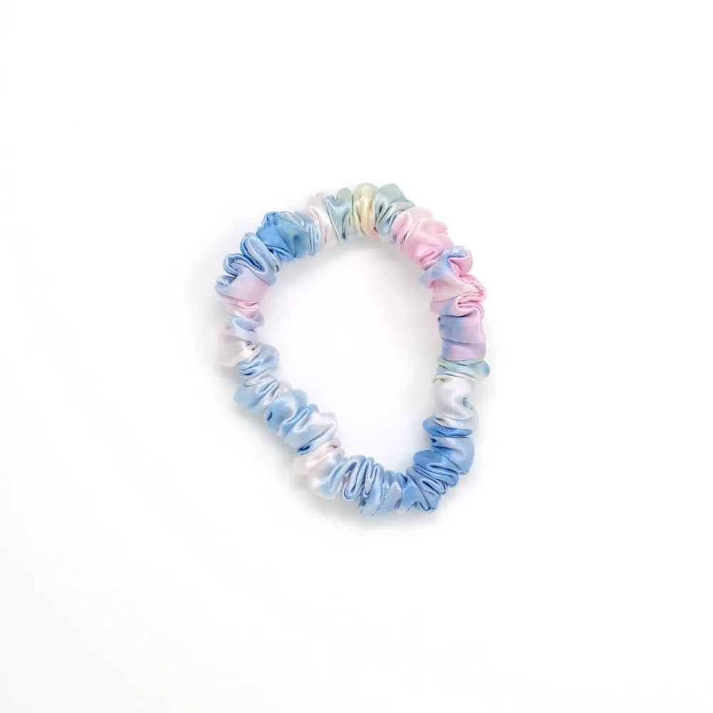 Blissy Skinny Scrunchies in Yellow Tie-Dye
