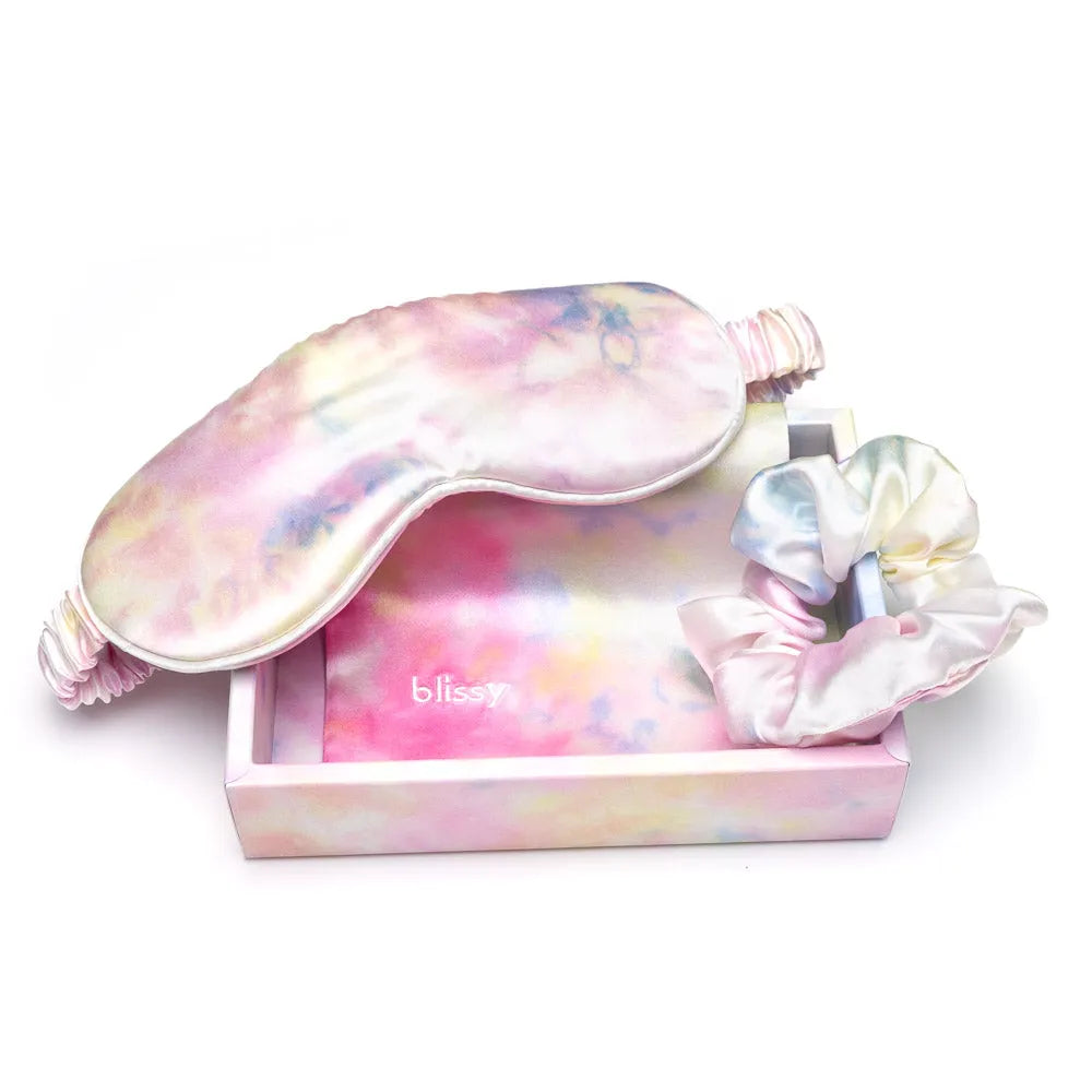 Yellow Tie-Dye Sleep Mask