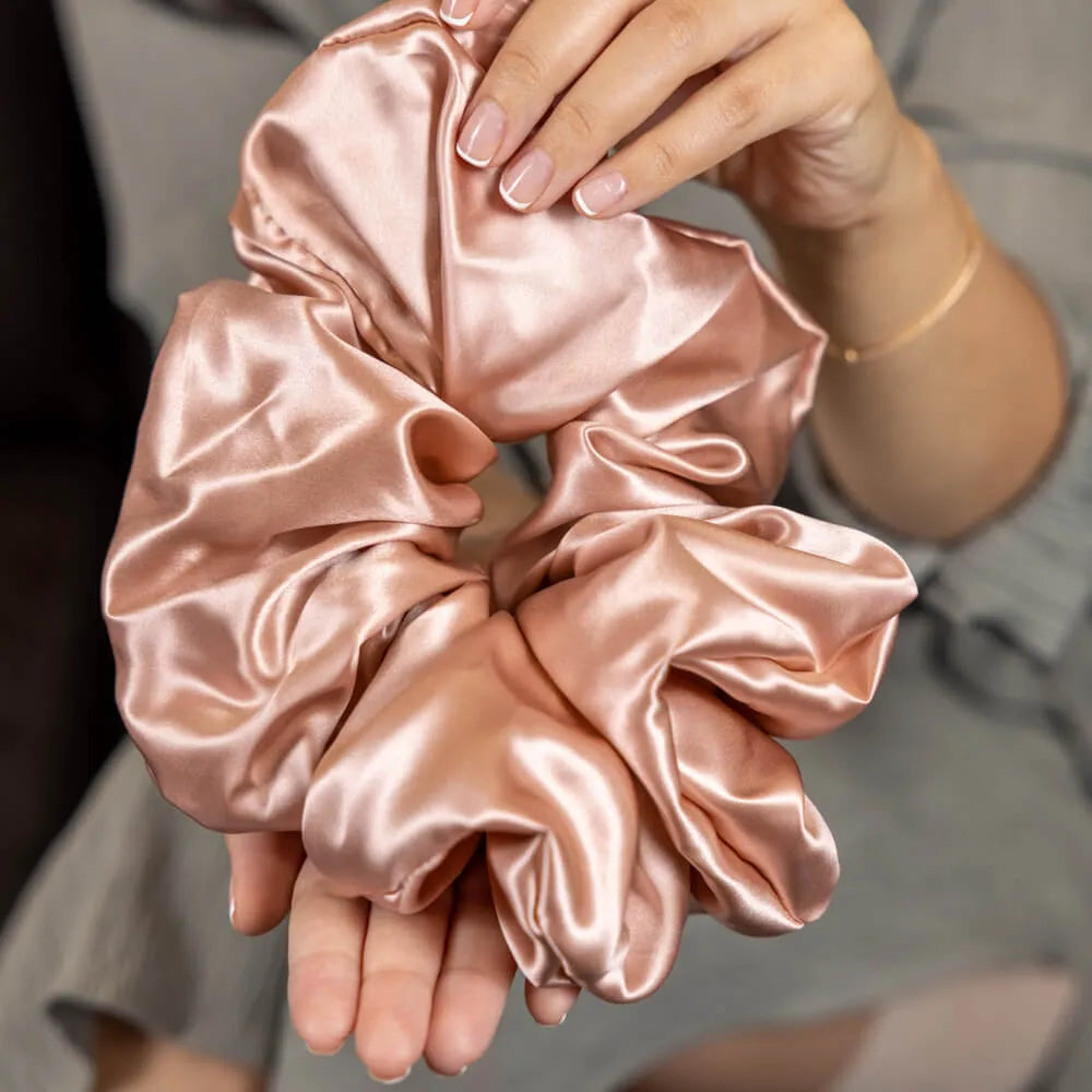 Blissy Oversized Scrunchie in Rose Gold