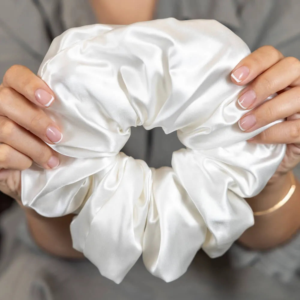 Blissy Extra Large Scrunchie - White