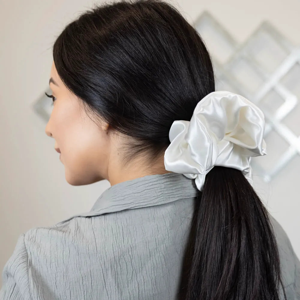 Blissy Extra Large Scrunchie - White