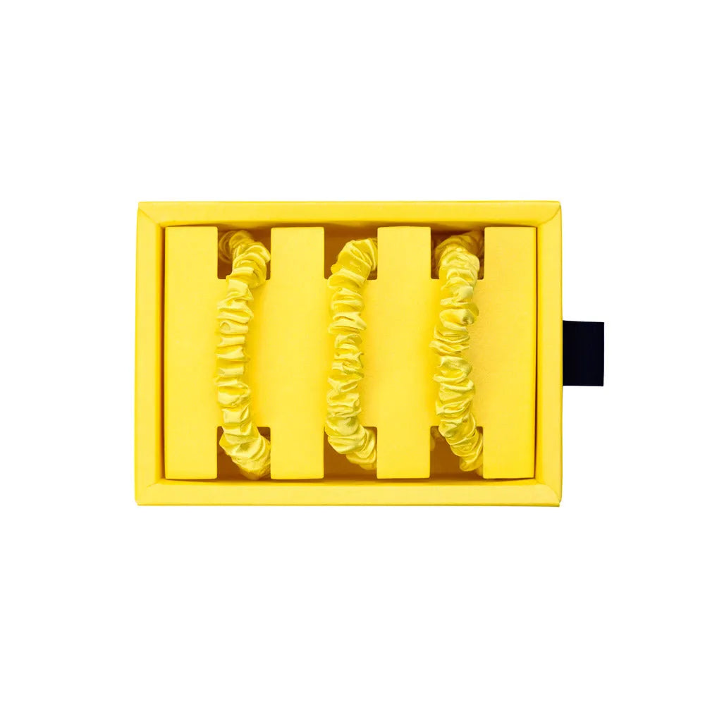 Blissy Skinny Scrunchies in Sunshine Yellow