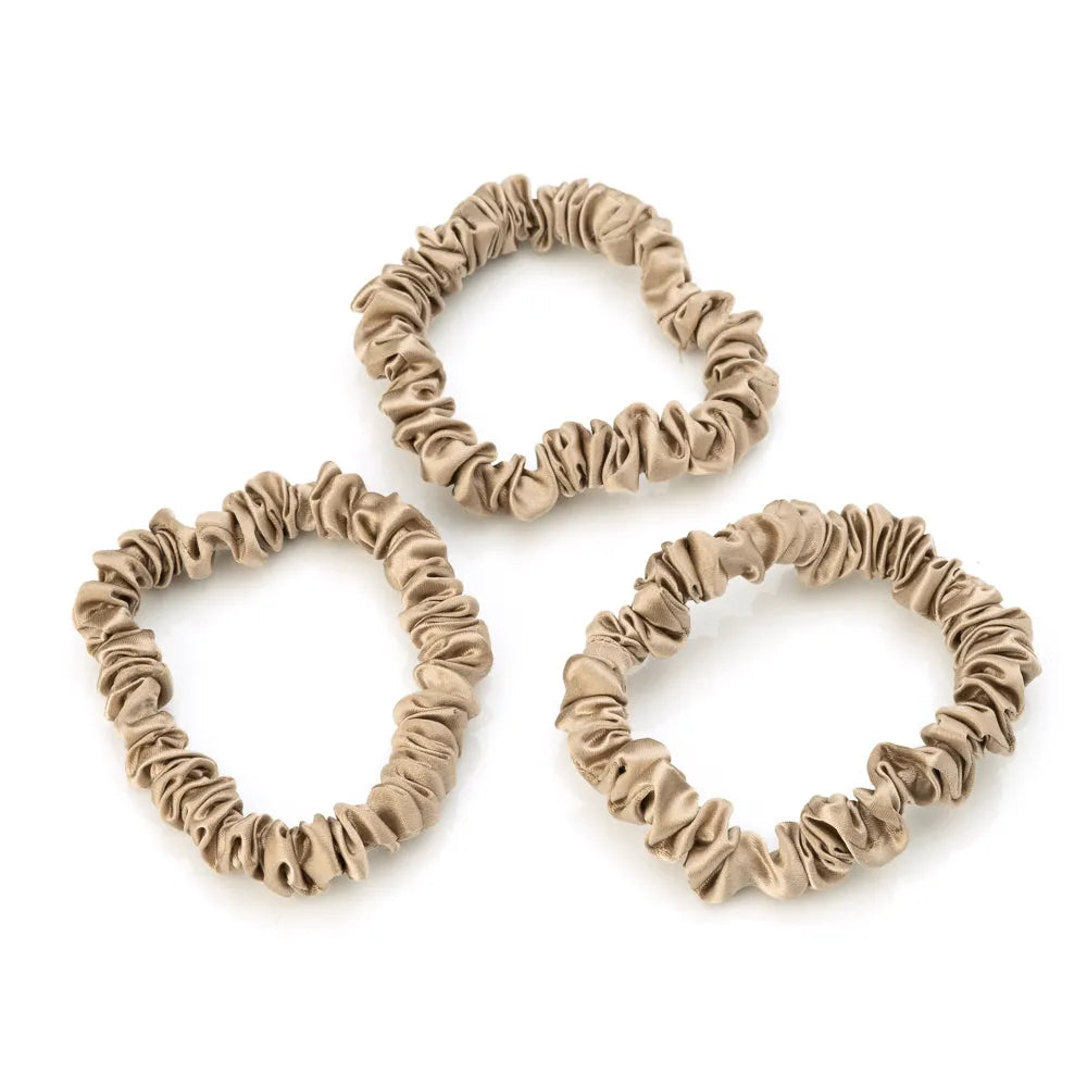 Blissy Skinny Scrunchies in Taupe