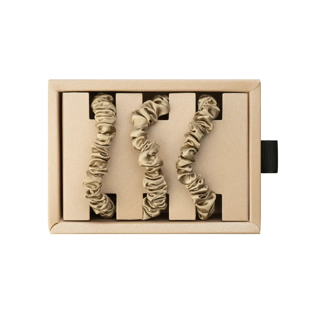 Blissy Skinny Scrunchies in Taupe