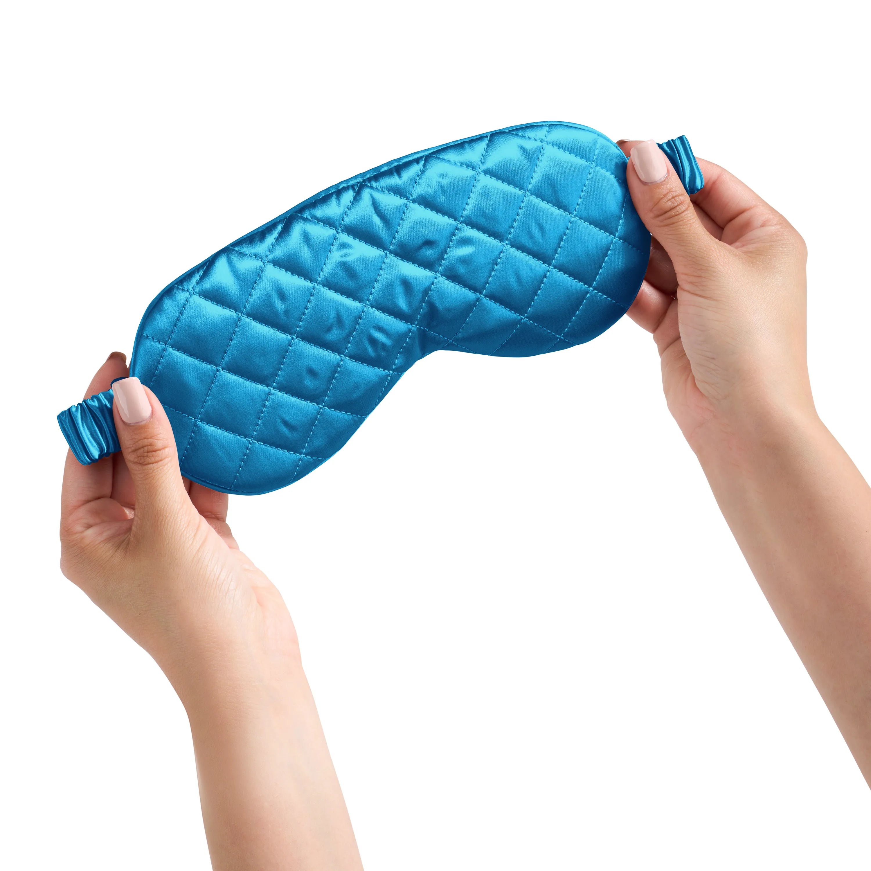 Aqua Diamond Quilted Sleep Mask
