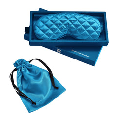 Aqua Diamond Quilted Sleep Mask