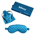 Aqua Diamond Quilted Sleep Mask