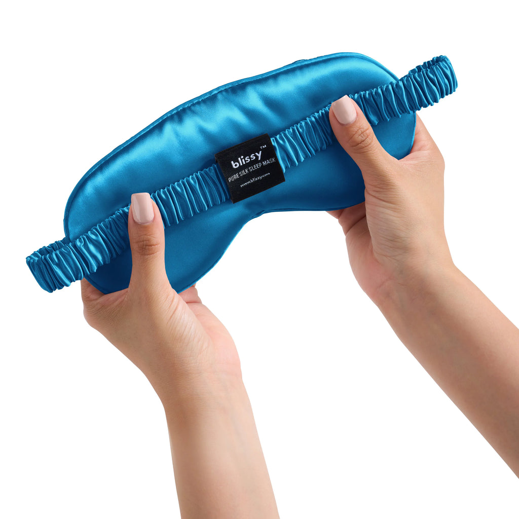 Aqua Diamond Quilted Sleep Mask