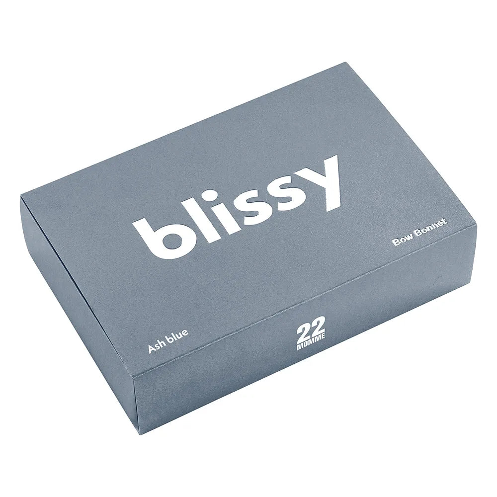 Blissy Bow Bonnet in Ash Blue