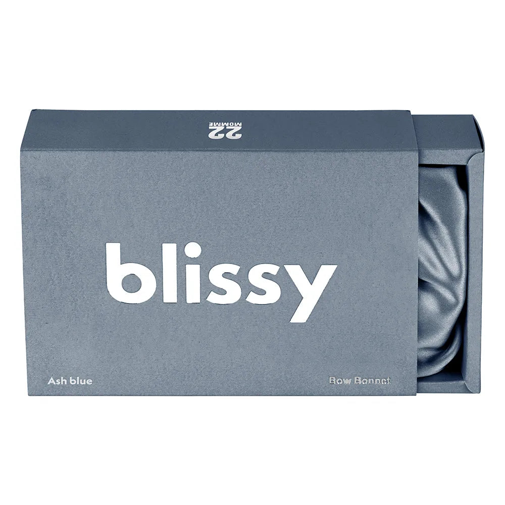 Blissy Bow Bonnet in Ash Blue