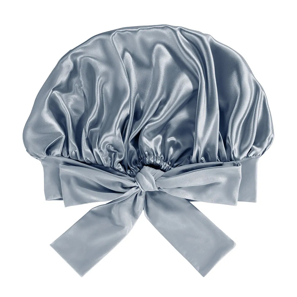 Blissy Bow Bonnet in Ash Blue