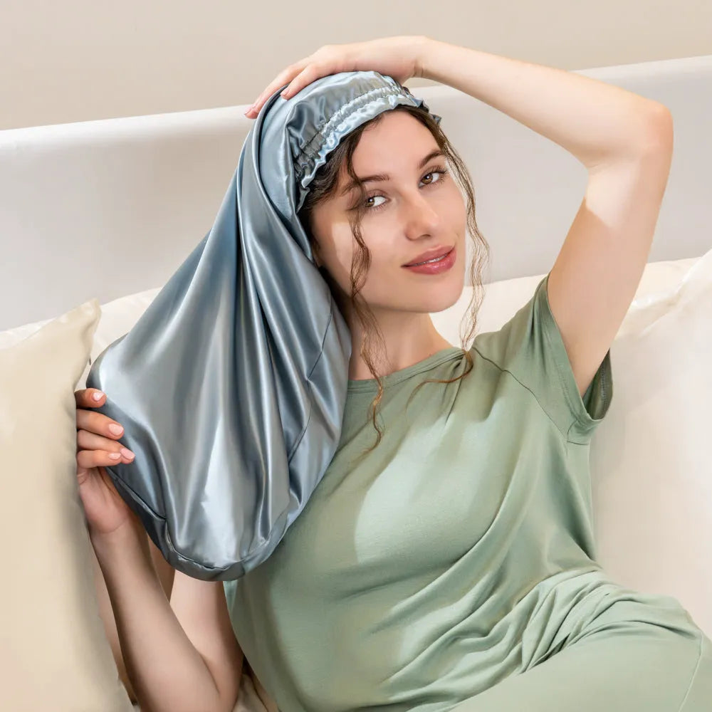 Blissy Cascade Bonnet in Ash Blue