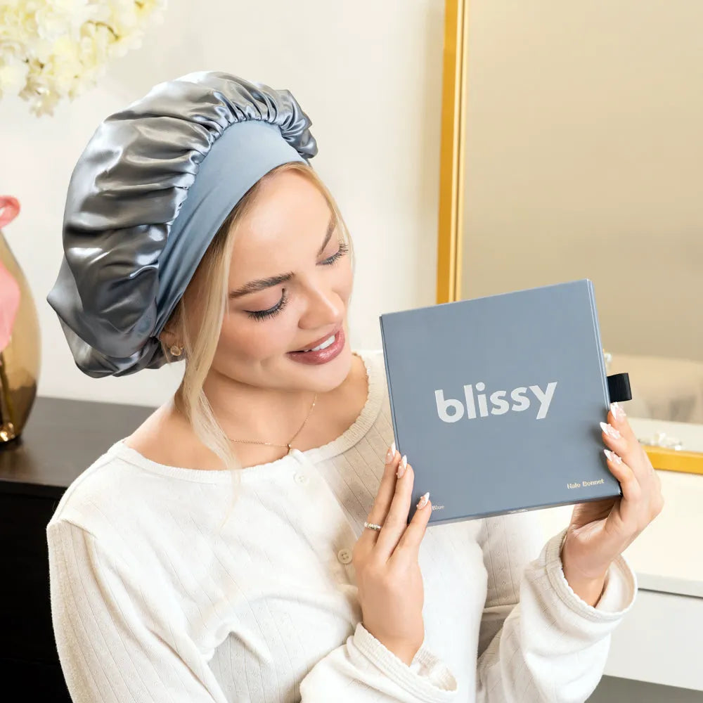 Blissy Halo Bonnet - Ash Blue
