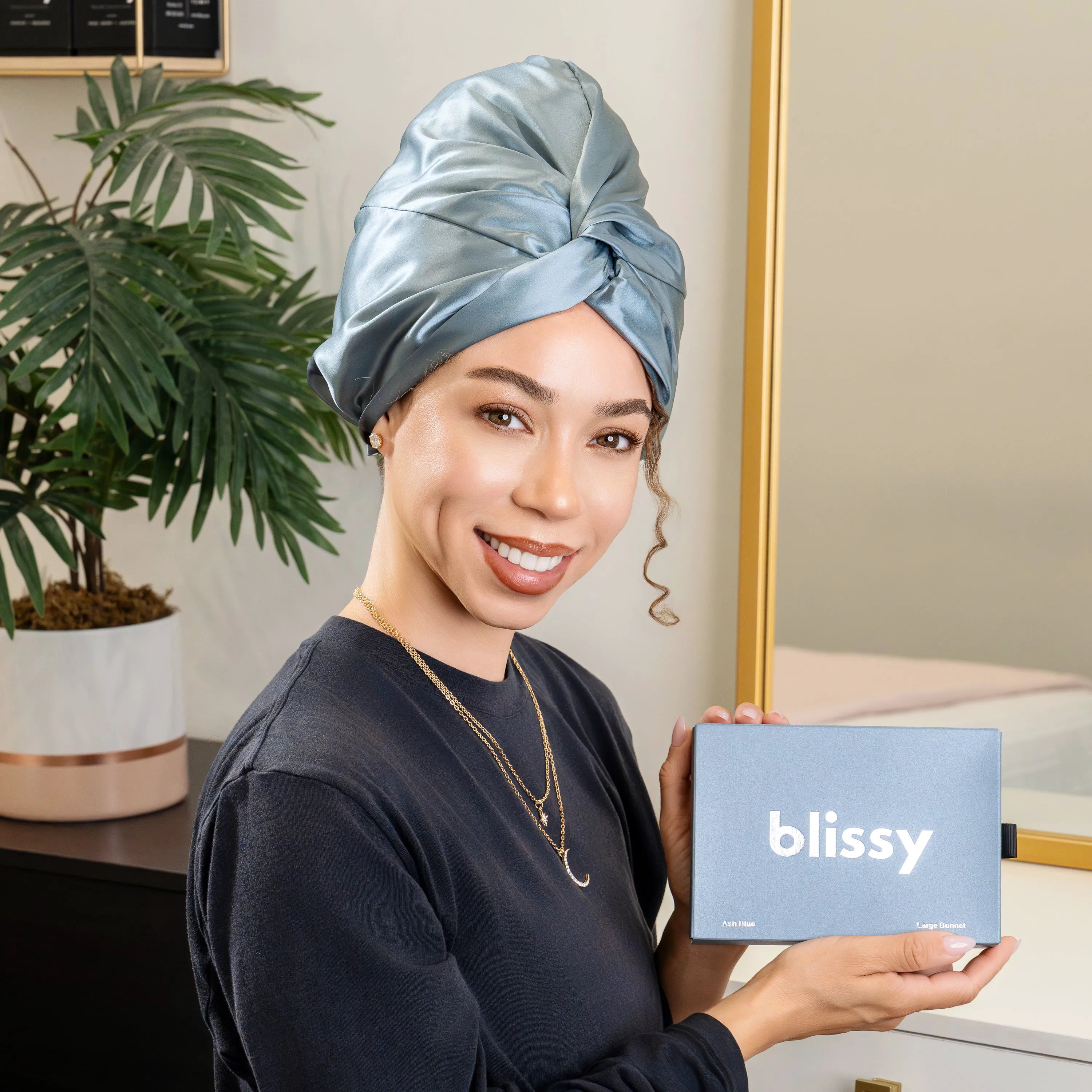 Blissy Bonnet, Ash Blue, Large