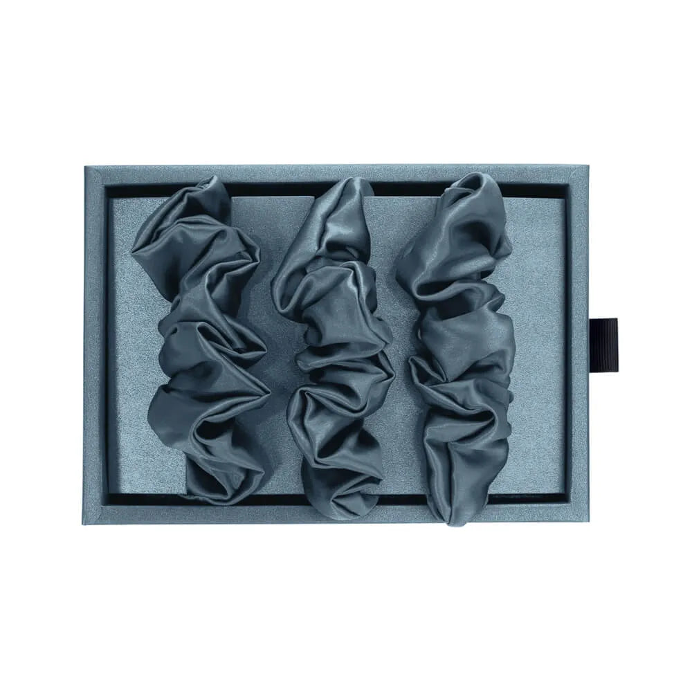 Blissy Scrunchies in Ash Blue