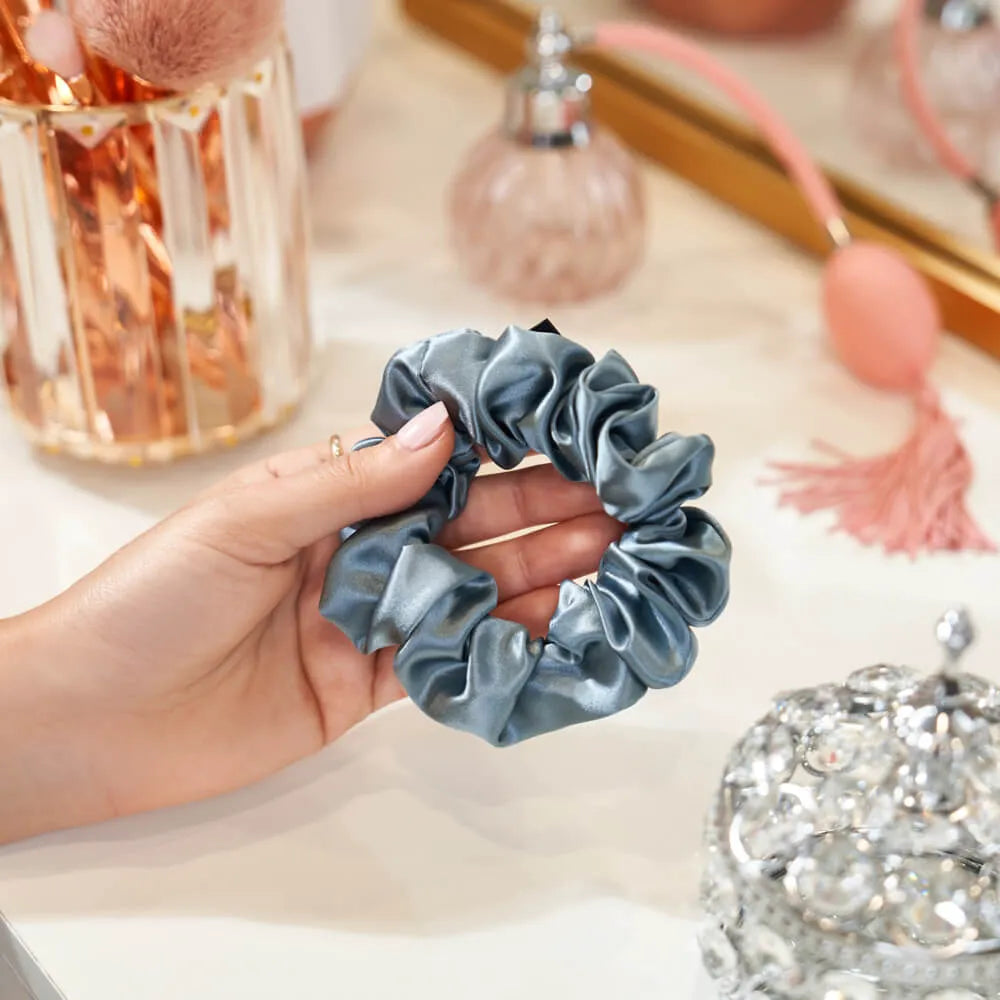 Blissy Scrunchies in Ash Blue