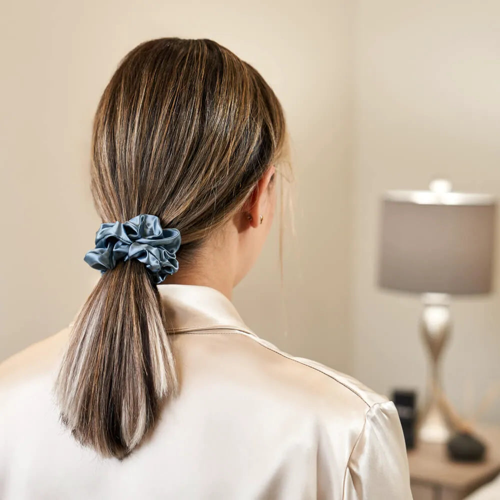 Blissy Scrunchies in Ash Blue
