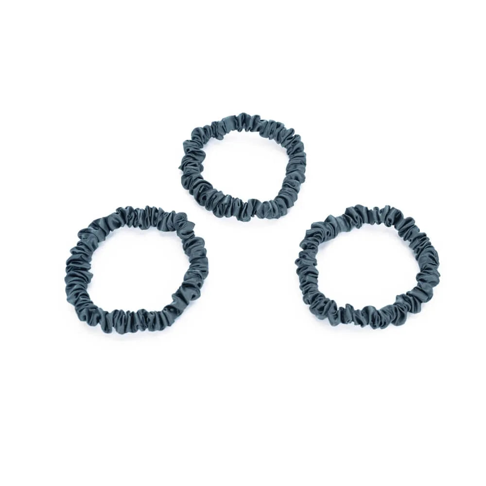 Blissy Skinny Scrunchies in Ash Blue