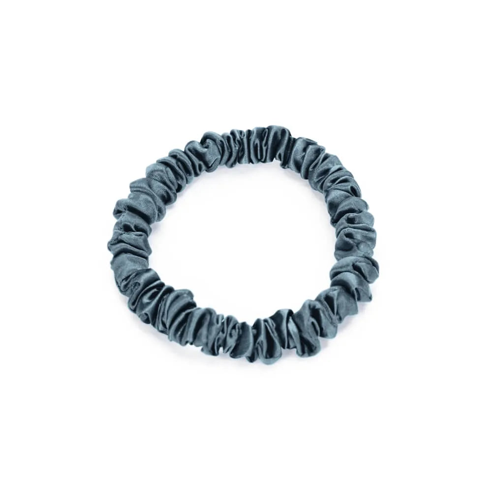 Blissy Skinny Scrunchies in Ash Blue