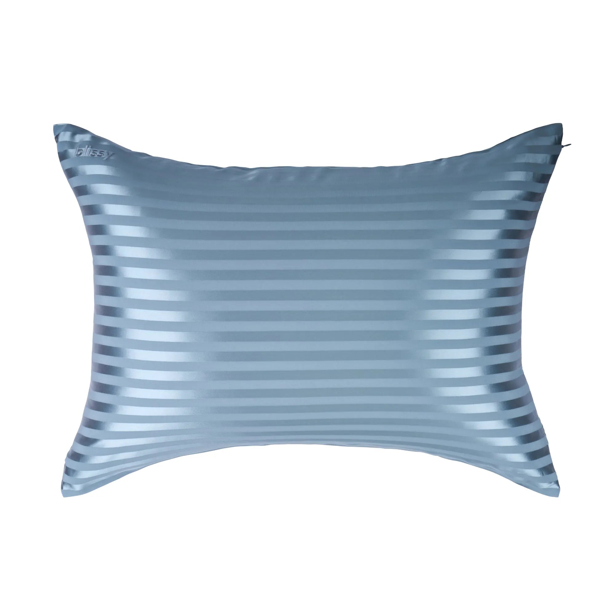 King Pillowcase in Ash Blue Striped