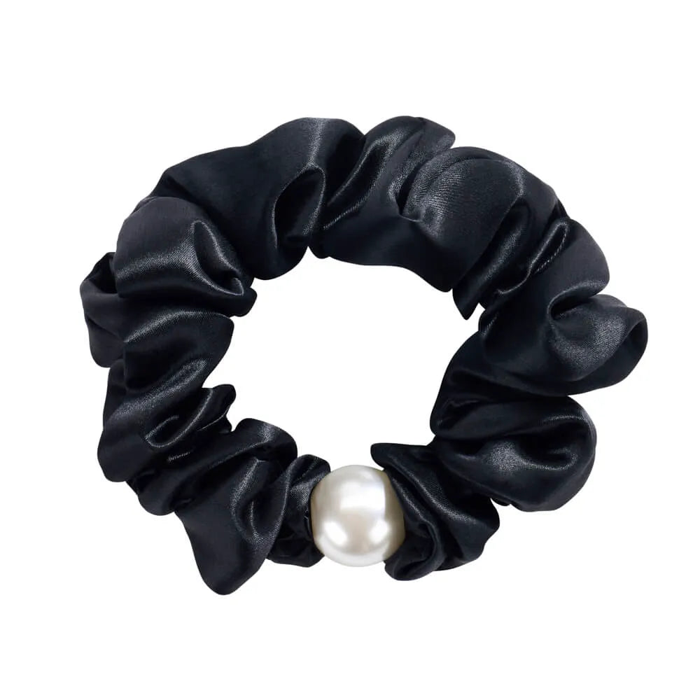 Blissy Pearl Scrunchie - Black