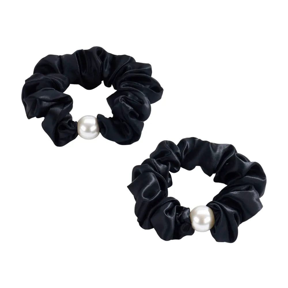 Blissy Pearl Scrunchie - Black