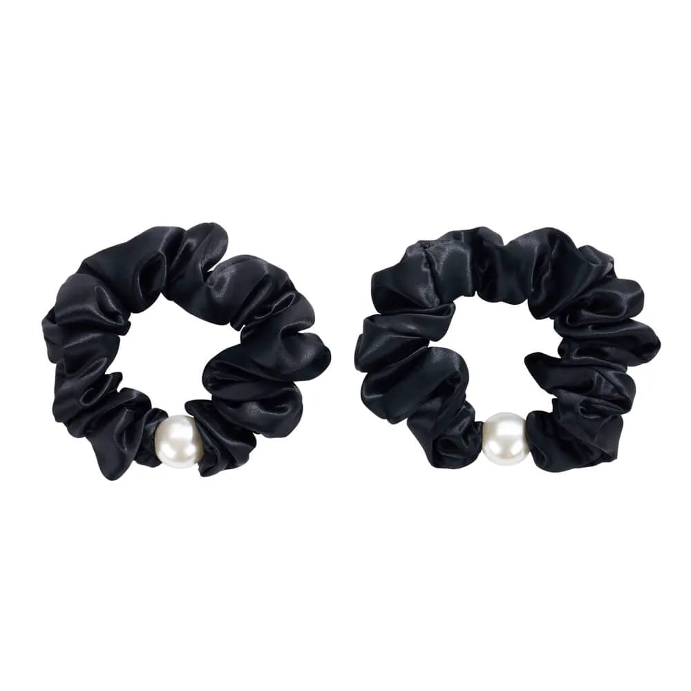 Blissy Pearl Scrunchie - Black