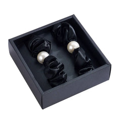 Blissy Pearl Scrunchie - Black