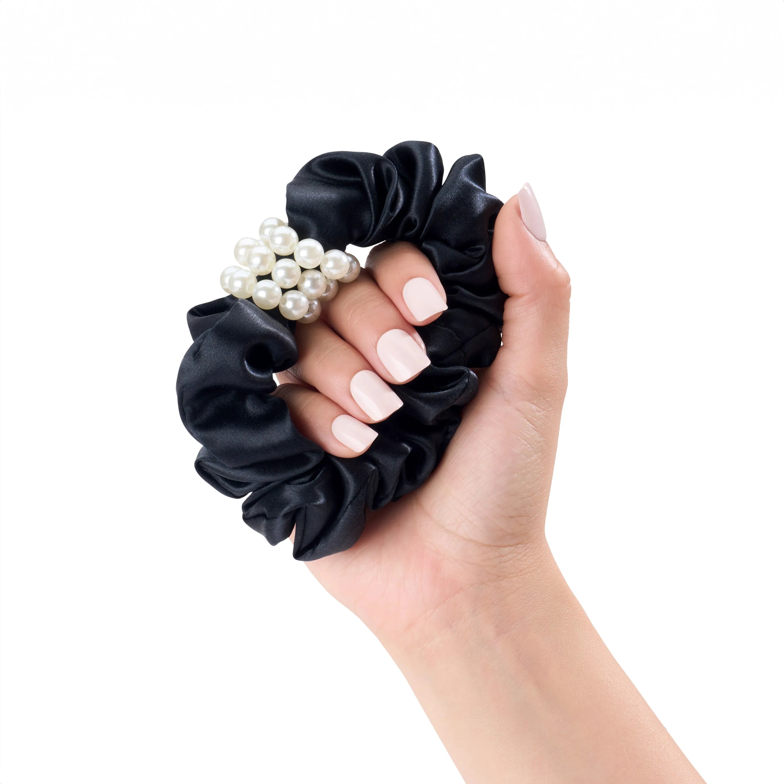 Blissy Petite Pearl Scrunchies in Black