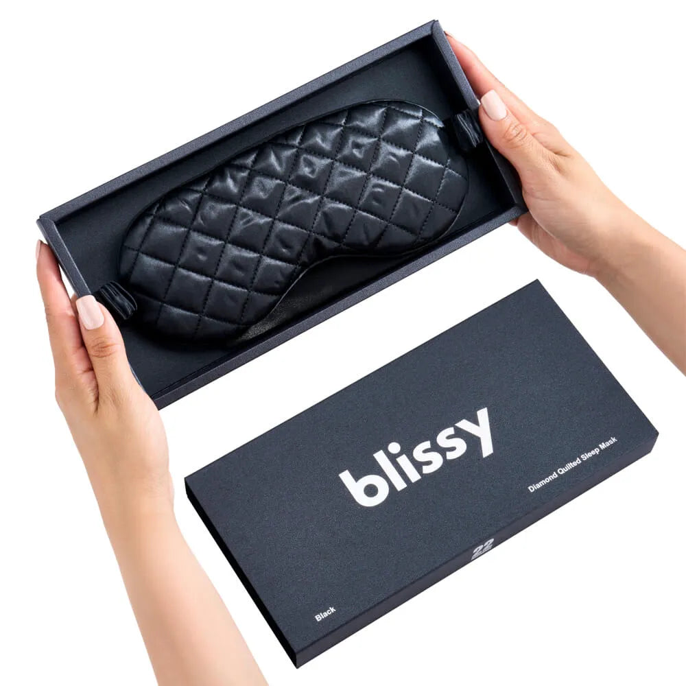 Black Diamond Quilted Sleep Mask