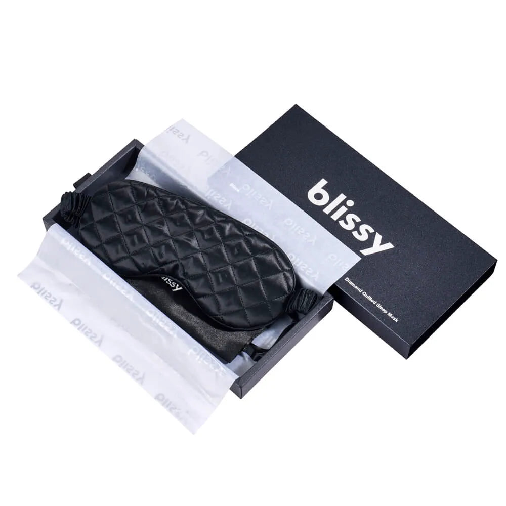Black Diamond Quilted Sleep Mask