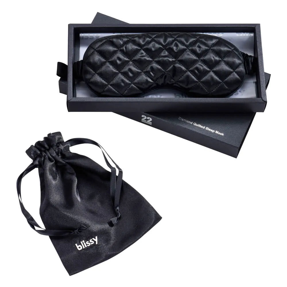 Black Diamond Quilted Sleep Mask