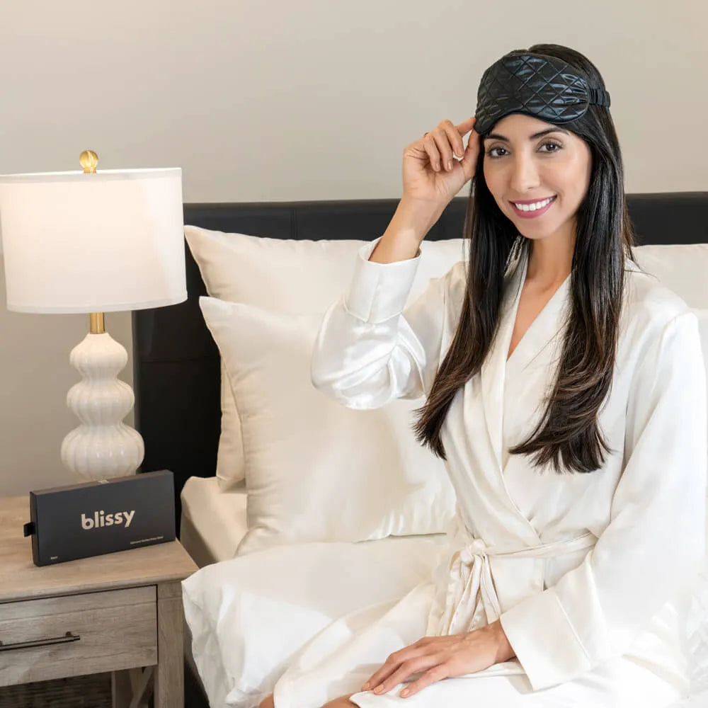 Black Diamond Quilted Sleep Mask