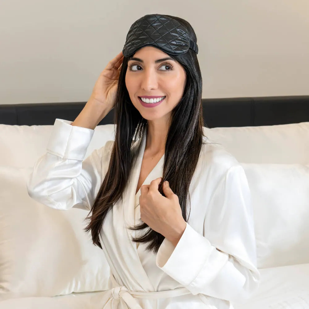 Black Diamond Quilted Sleep Mask