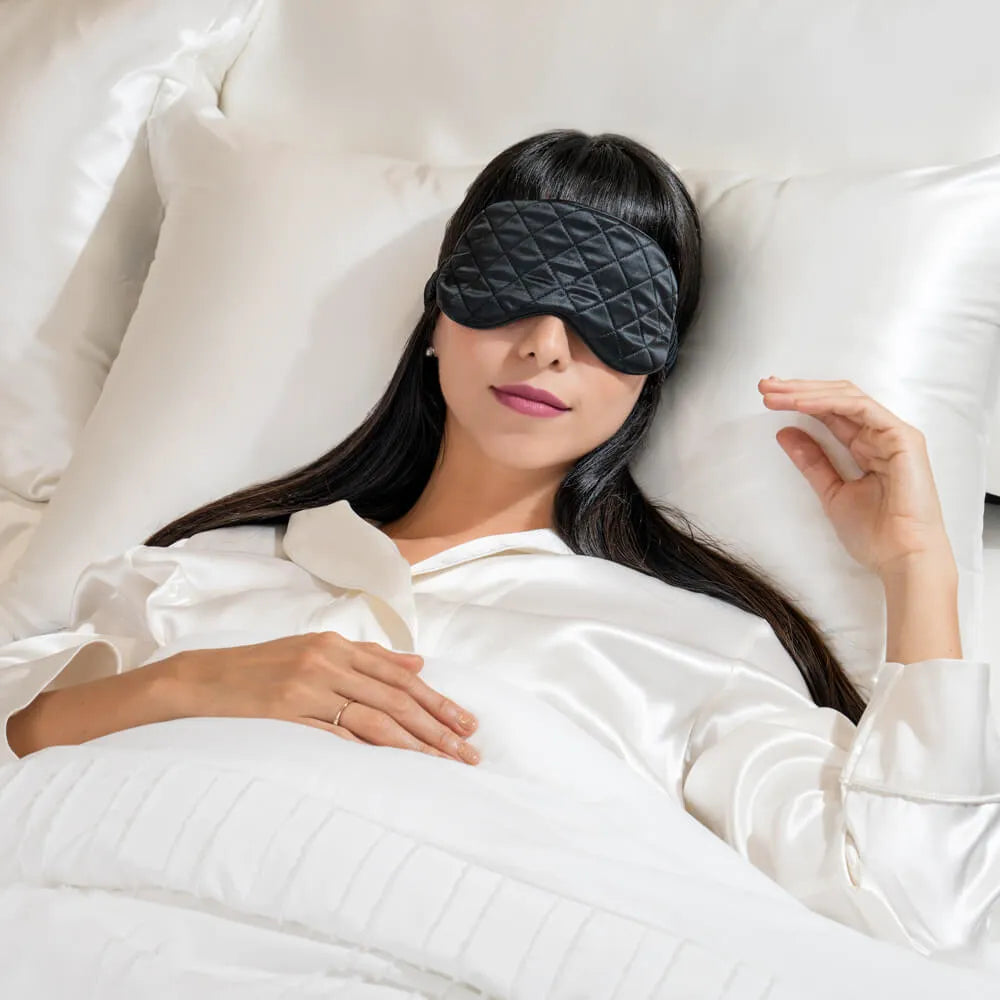 Black Diamond Quilted Sleep Mask