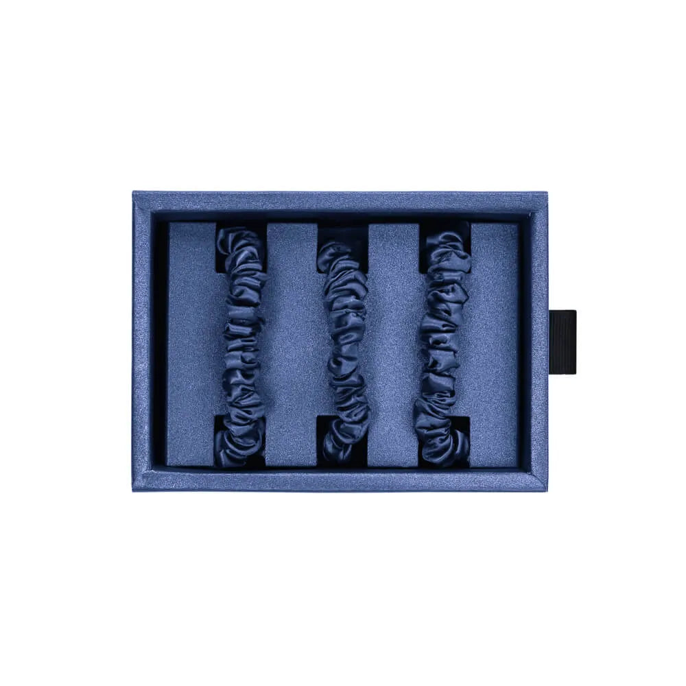 Blissy Skinny Scrunchies in Blue