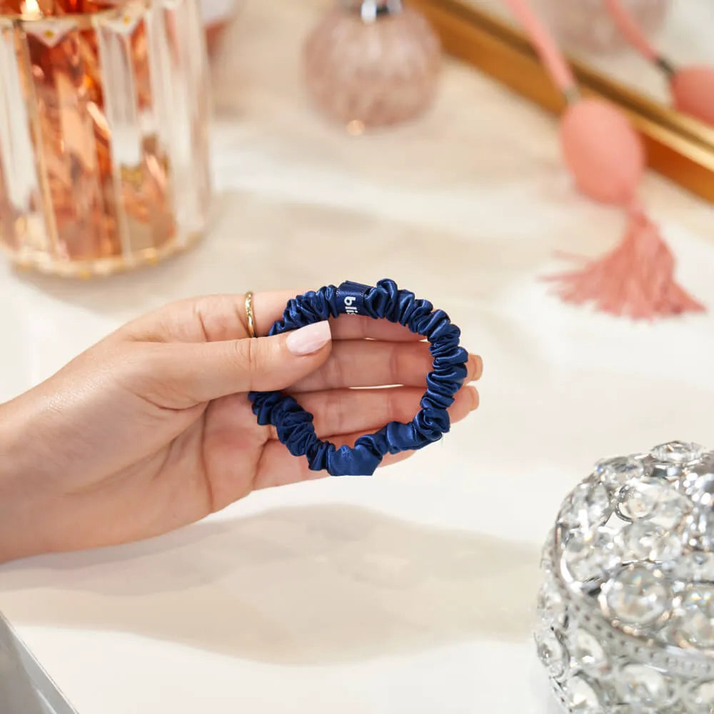 Blissy Skinny Scrunchies in Blue